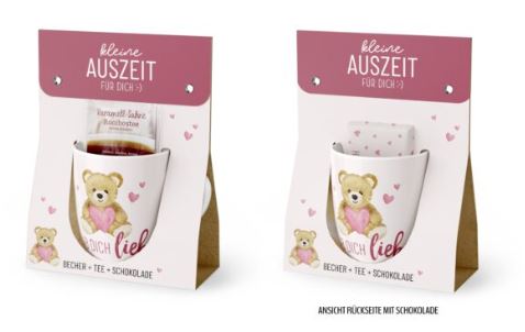 Geschenk für Dich Kleine Auszeit Hab dich Lieb Teddybär - Bild 1