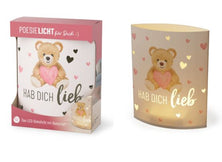 Geschenk für Dich Hab dich Lieb Poesielicht Teddybär
