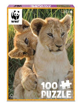 WWF Puzzle 100 Teile Löwenjungen