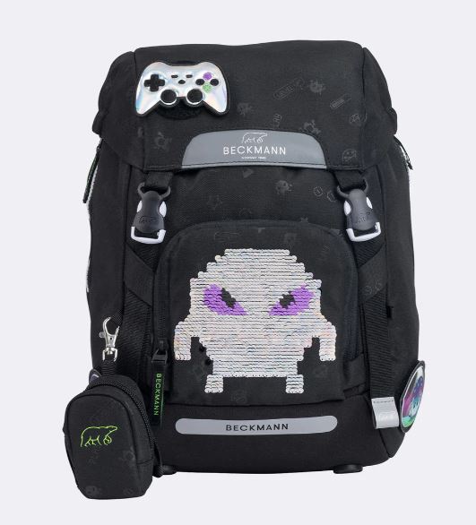 Beckmann Schulrucksack Classic 6-teiliges Set Pixel - Bild 3