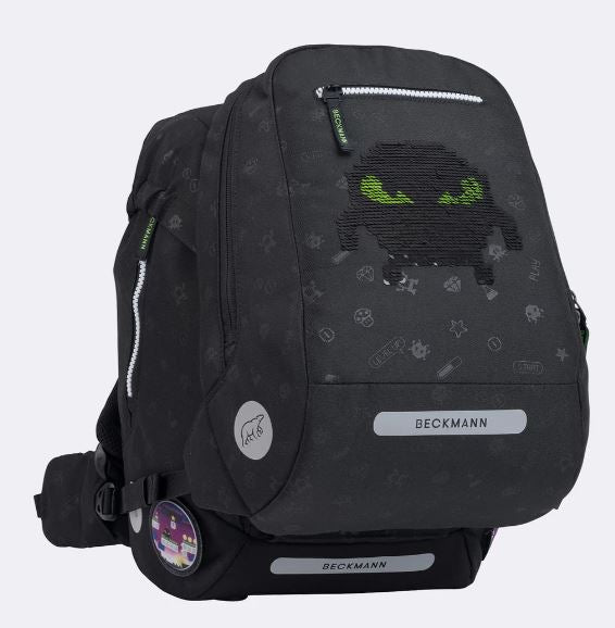 Beckmann Schulrucksack Classic 6-teiliges Set Pixel - Bild 4