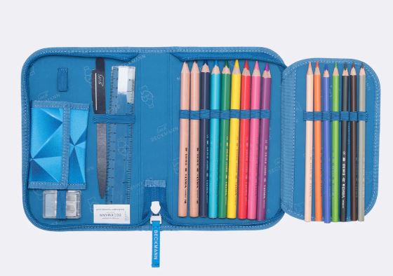 Beckmann Schulrucksack Classic 6-teiliges Set Blue Lightning - Bild 6