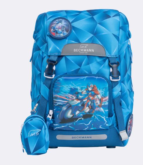 Beckmann Schulrucksack Classic 6-teiliges Set Blue Lightning - Bild 2