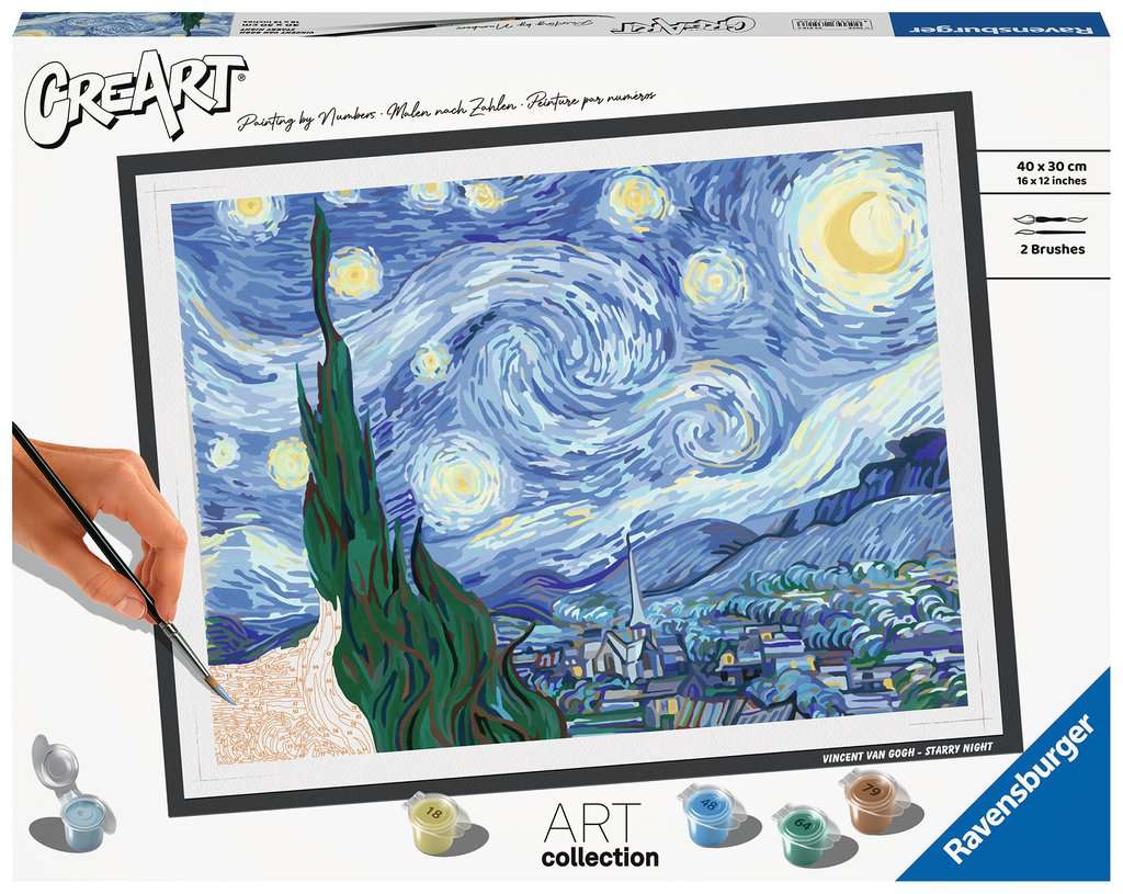 Creart ART Collection: Starry Night (Van Gogh) 40 x 30 cm 23.518 - Bild 1