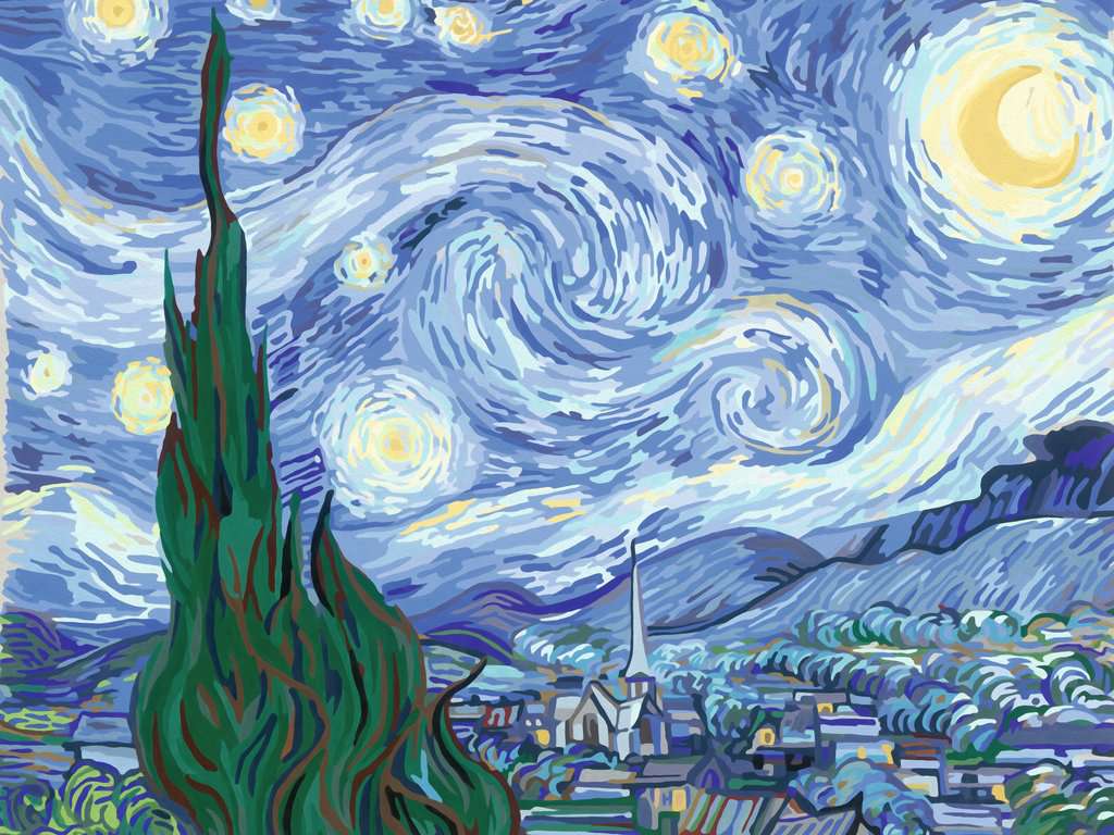 Creart ART Collection: Starry Night (Van Gogh) 40 x 30 cm 23.518 - Bild 2