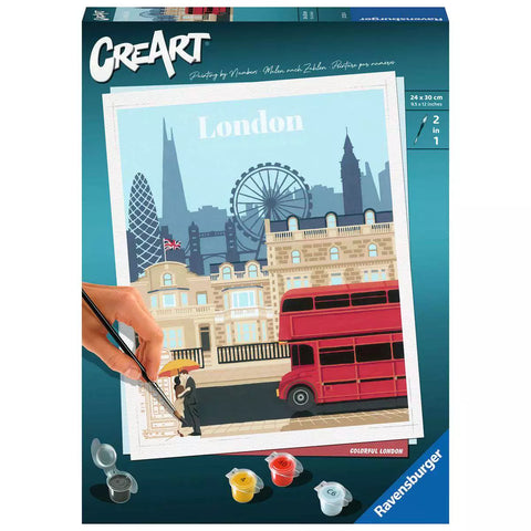 Verpackung Ravensburger CreArt Colorful London 23525, Malen nach Zahlen
