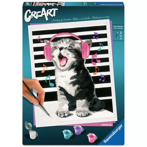 Verpackung CreArt Kitten Karaoke 23545, Malen nach Zahlen 24 x 30 cm
