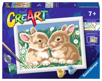 Verpackung CreArt Fluffy Bunnies 23563 mit zwei Häschen