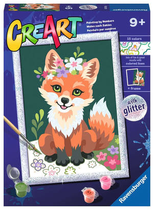 Verpackung CreArt Flower Fox 23725 mit Fuchs und Blumenkranz