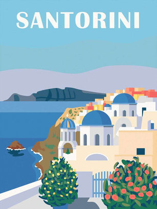Creart Leinwand Farbenfrohes Santorini 23.906