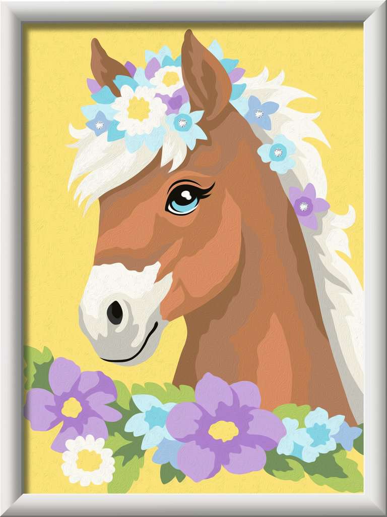 CreArt Pferd mit Blumen 18x24cm 23.980 - Bild 2