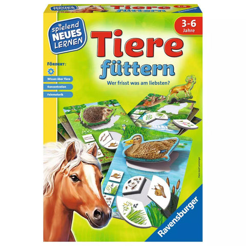 Verpackung Ravensburger Tiere füttern 25034, Lernspiel 3–6 Jahre