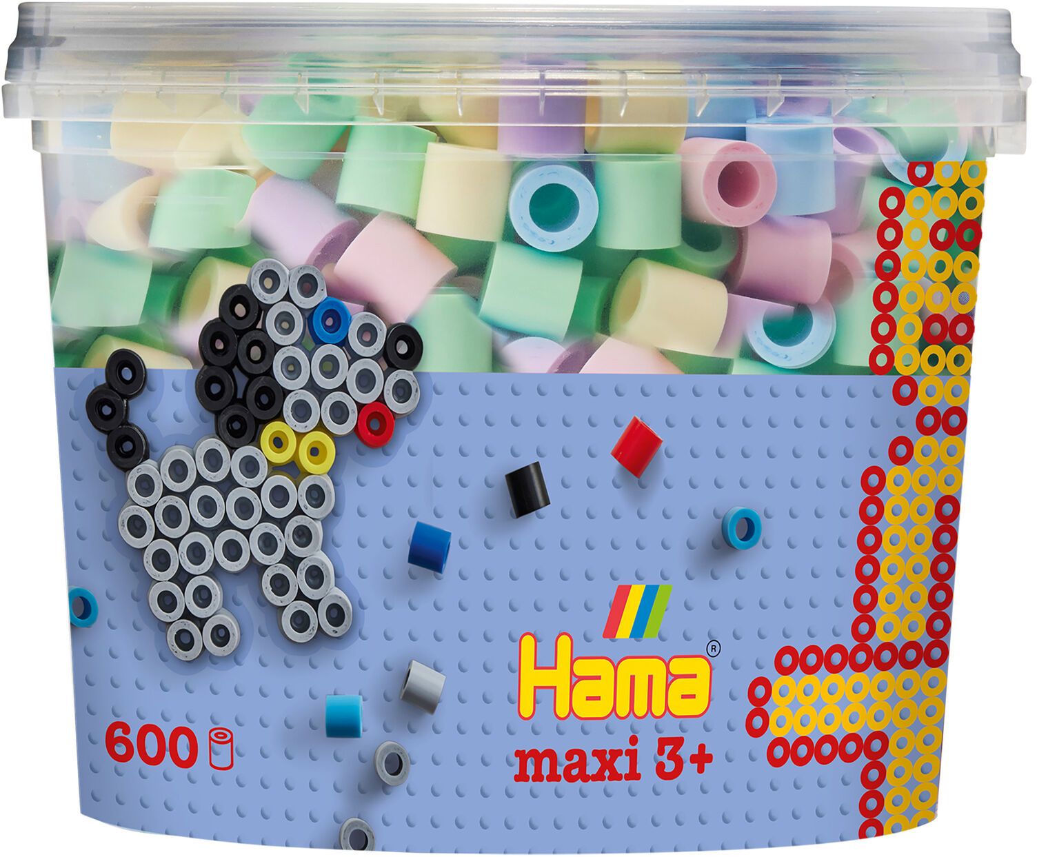HAMA Maxi Perlen Dose 600 Pastellmix - Bild 1