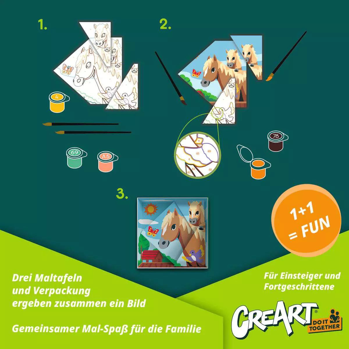 CreArt Do it together - Horses 20 x 20 cm 25.868 - Bild 4