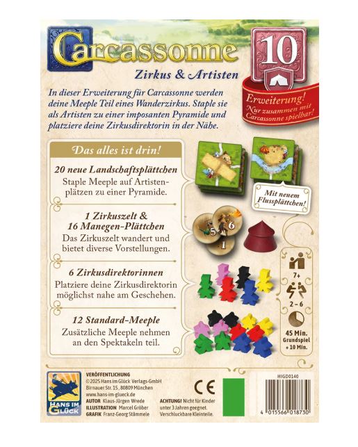 Carcassonne Zirkus & Artisten Erweiterung 10 - Bild 2