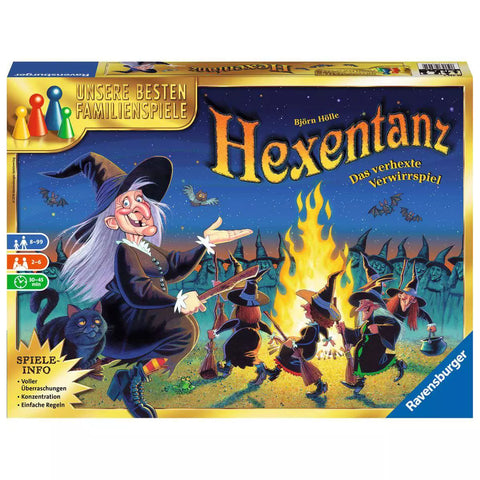 Ravensburger Hexentanz 26425 Verpackung mit Hexe am Lagerfeuer
