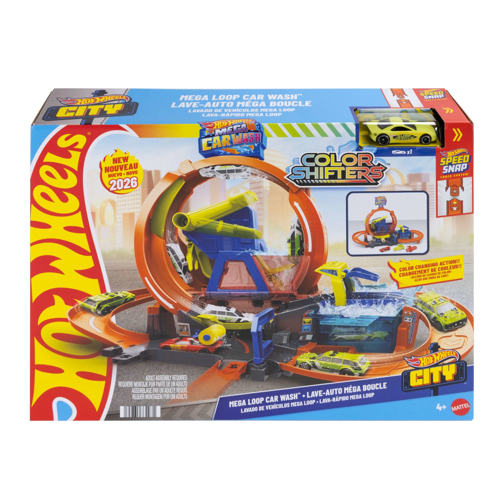 Hot Wheels City Mega Loop Autowaschanlage mit Farbwechsel-Auto - Bild 1