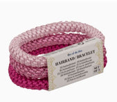 Textil-Haarband/Armband, Pink Shades