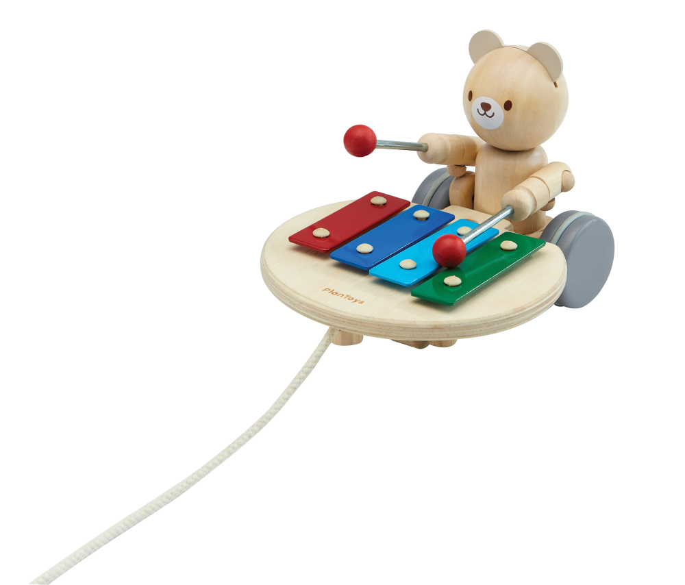 Plan Toys Nachzieh-Musikbär - Bild 1