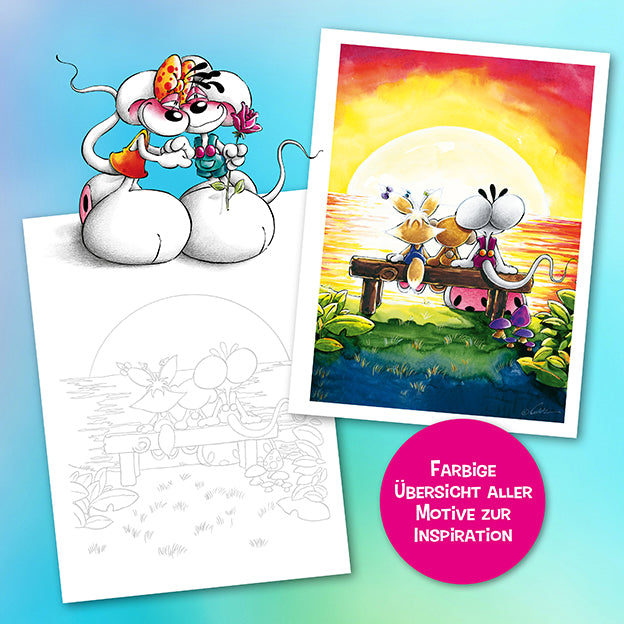 Diddl Ausmalposter – 30 Motive im XXL-Format - Bild 3