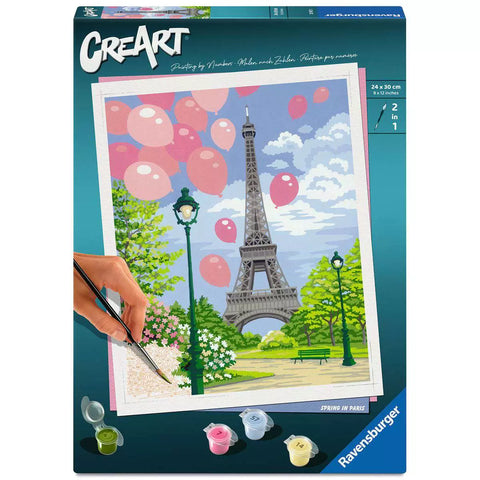 Verpackung CreArt Spring in Paris 28992, Malen nach Zahlen