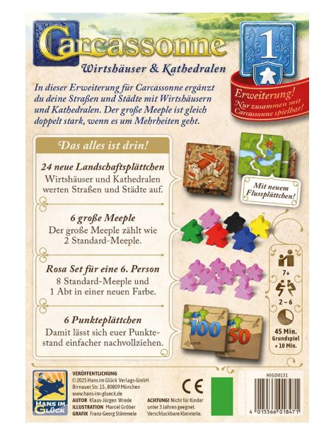 Carcassonne Wirtshäuser & Kathedralen Erweiterung 1 - Bild 2