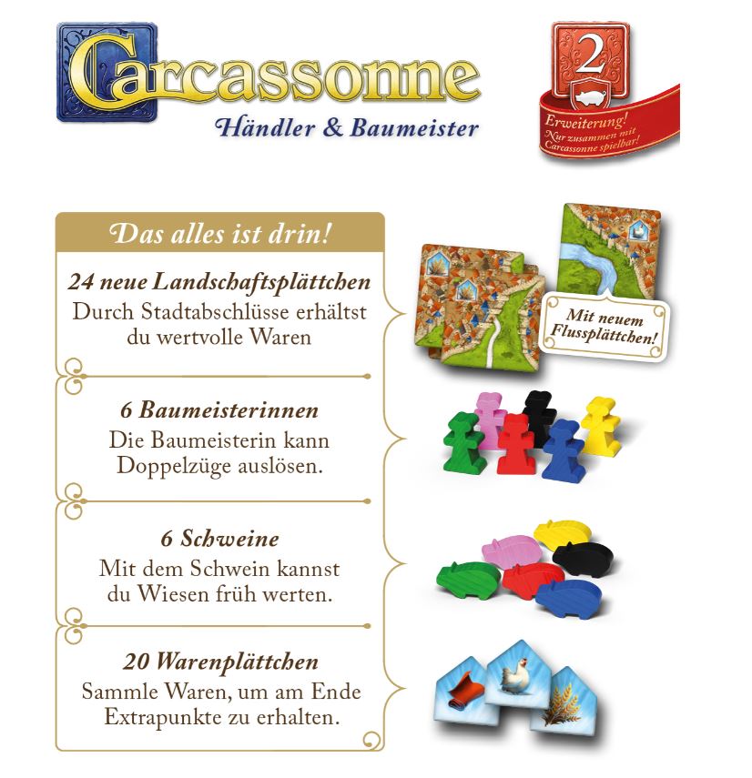Carcassonne Händler & Baumeisterin Erweiterung 2 - Bild 2