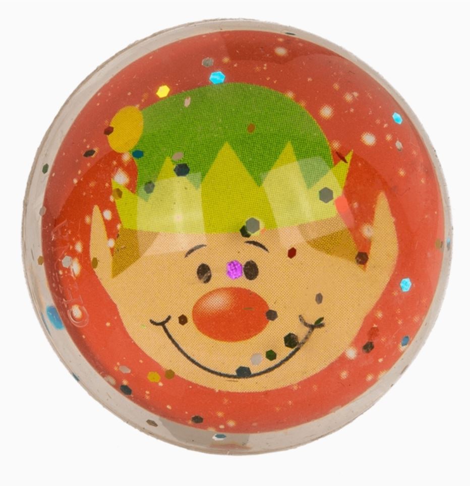 Springball mit Weihnachtsmotiv und Glitzer - Bild 2