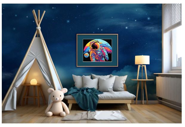Diamond Painting Neon Astronaut - Bild 2