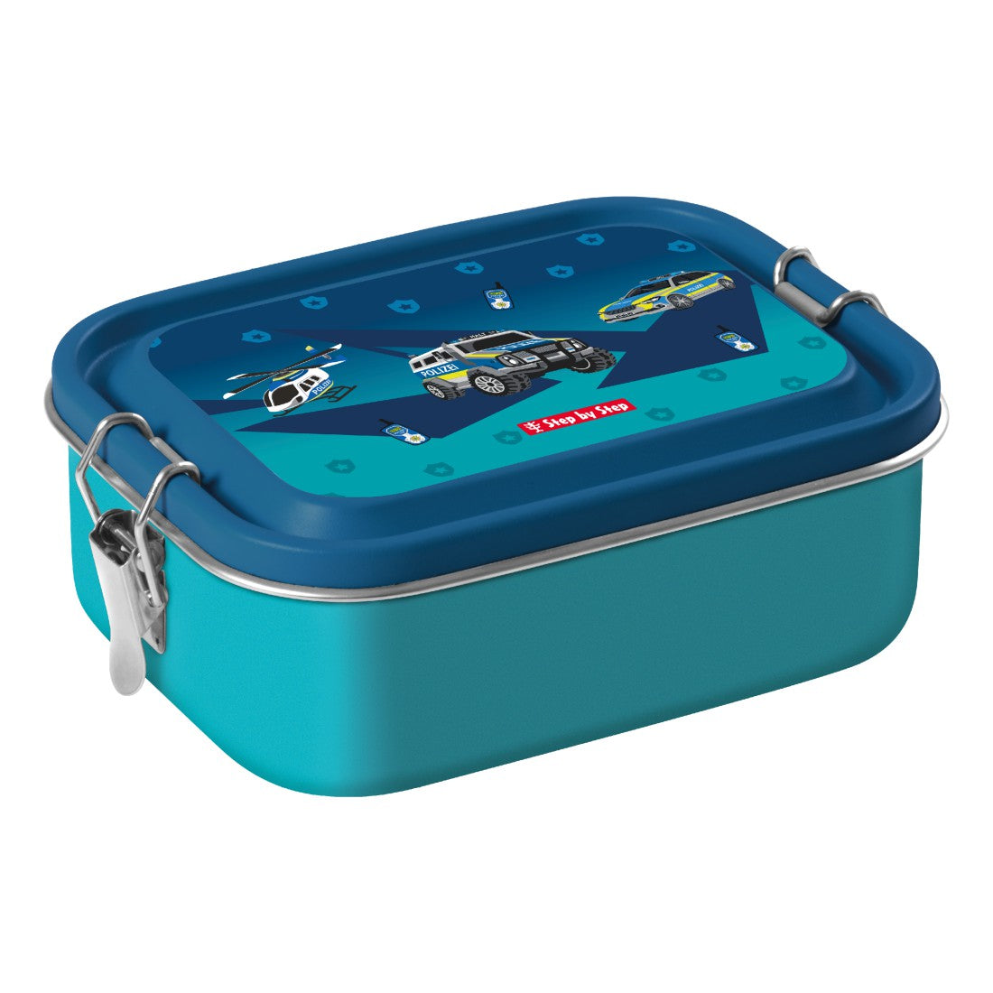 Step by Step Edelstahl Lunchbox Polizei - Bild 2