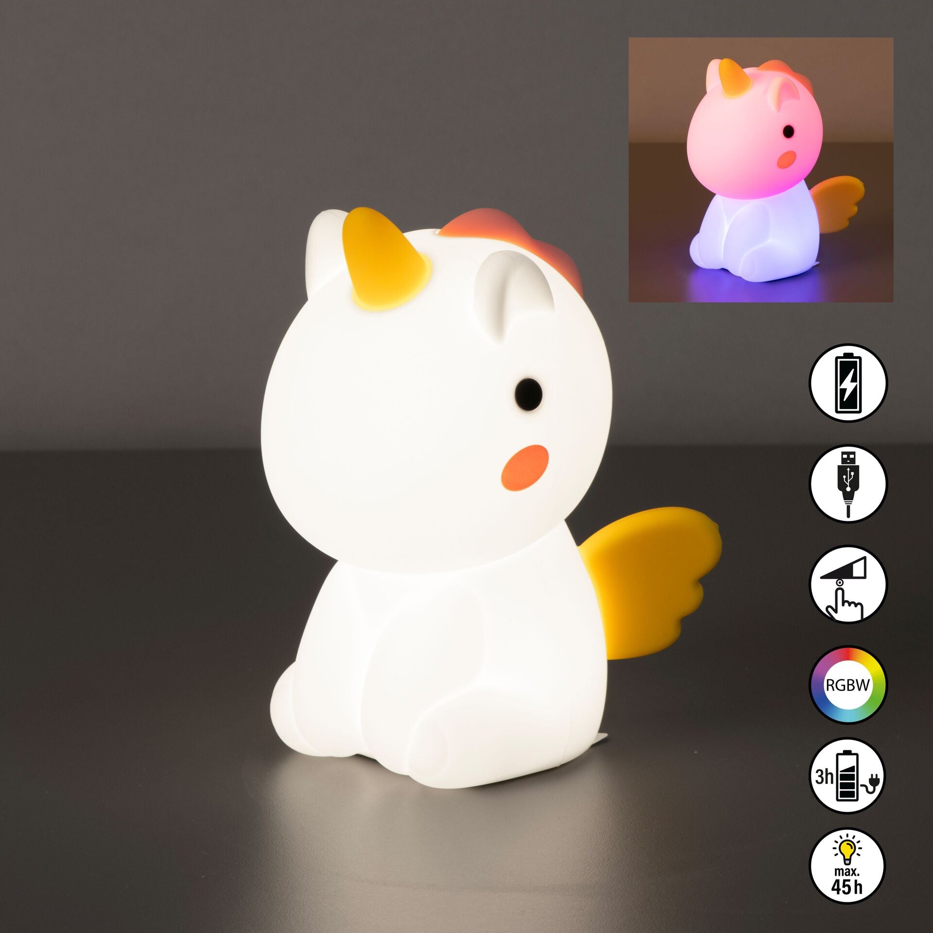 Nachtlicht Unicorn Emily, weiss - Bild 2