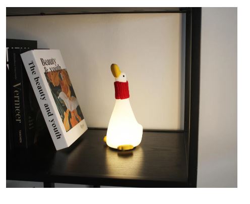 Silikon Nachtlicht Gans mit Schal, 21cm - Bild 2