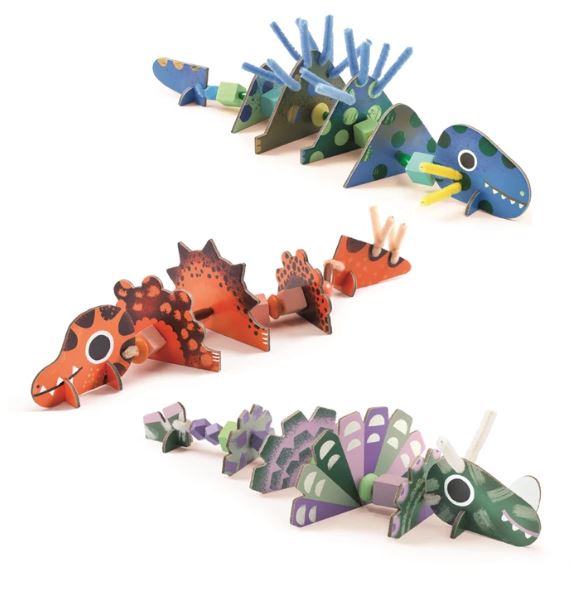 Pfeifenputzer auffädeln Schaurige Dinos - Bild 2