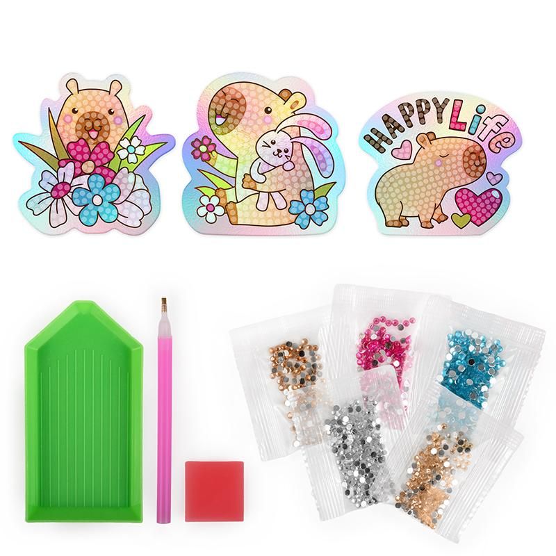 Capybara Diamond-Painting Sticker-Set - Bild 2