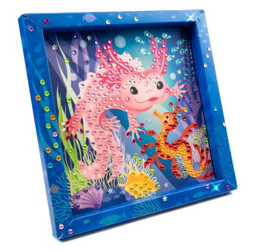 Glitzersteinbild Axolotl - Bild 2
