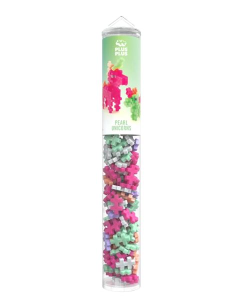 Plus Plus Tube Kreativ Bausteine Neon Einhorn 100 pcs - Bild 2