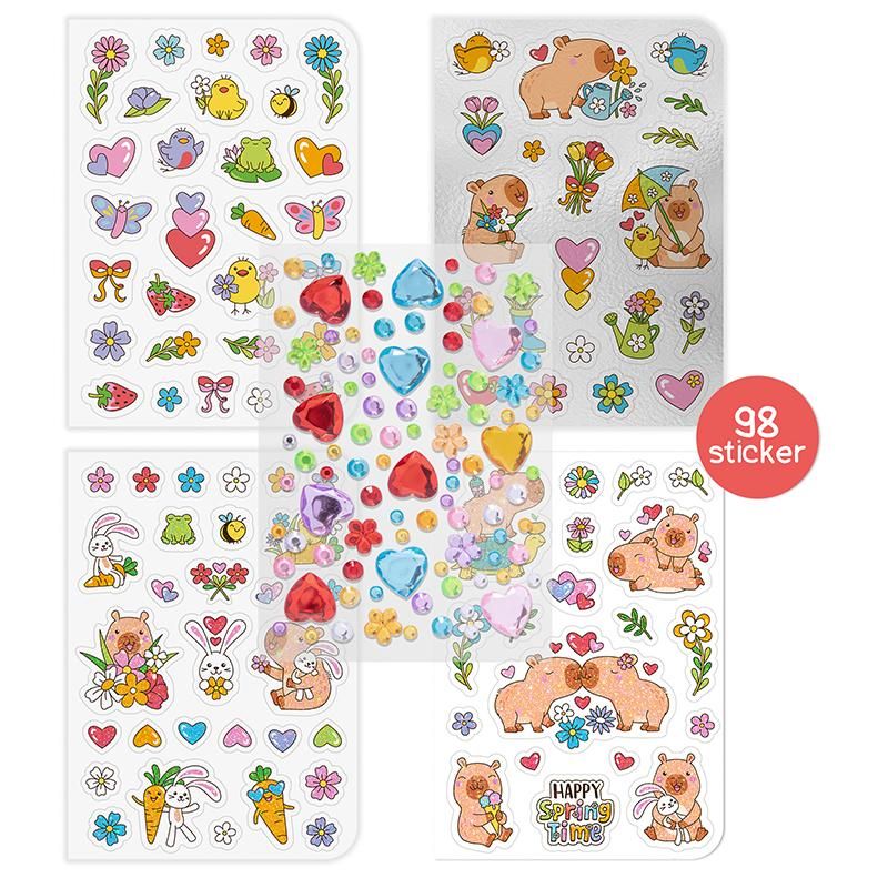 Capybara Stickermalbuch inkl. Diamond-Sticker - Bild 2