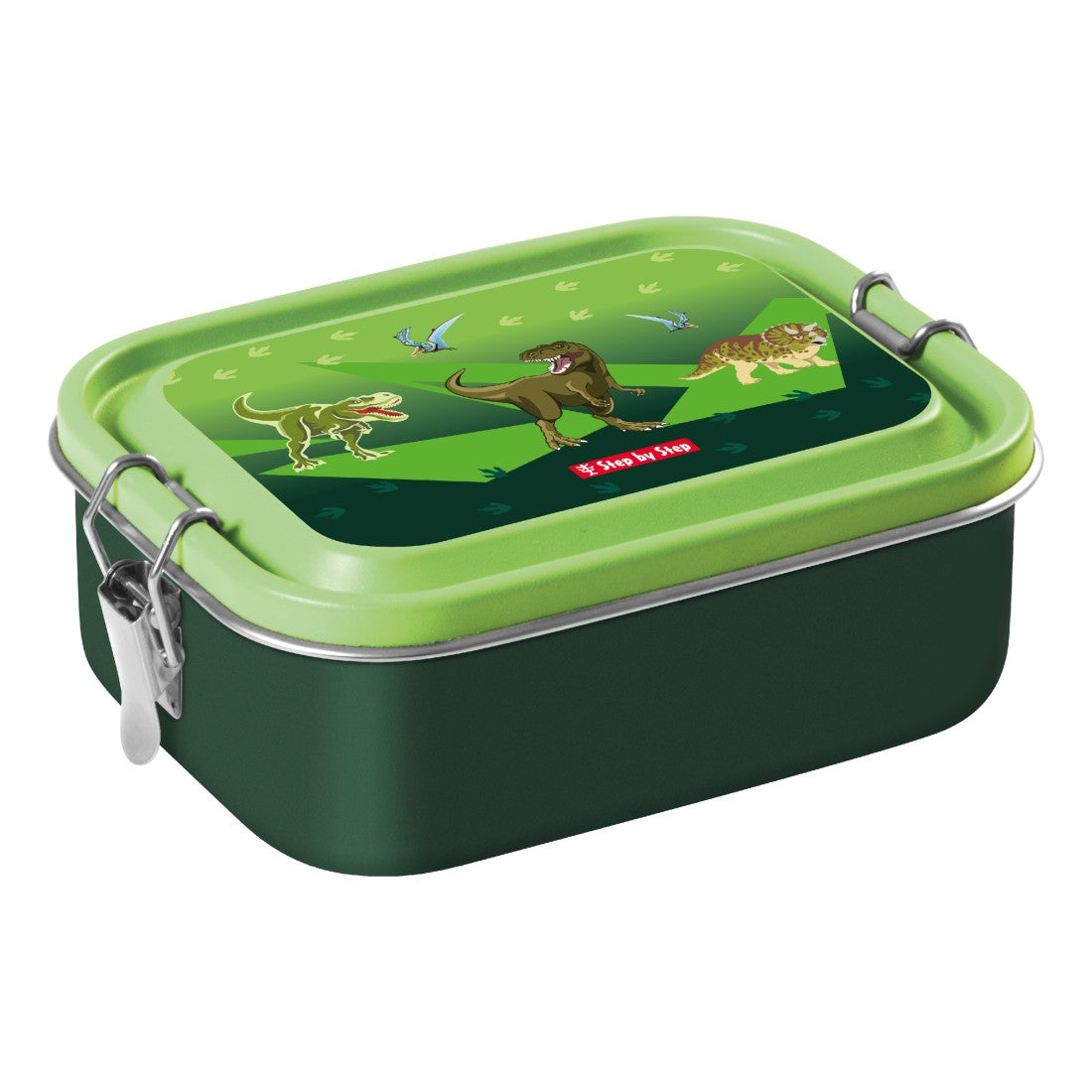 Step by Step Edelstahl Lunchbox Dino - Bild 2