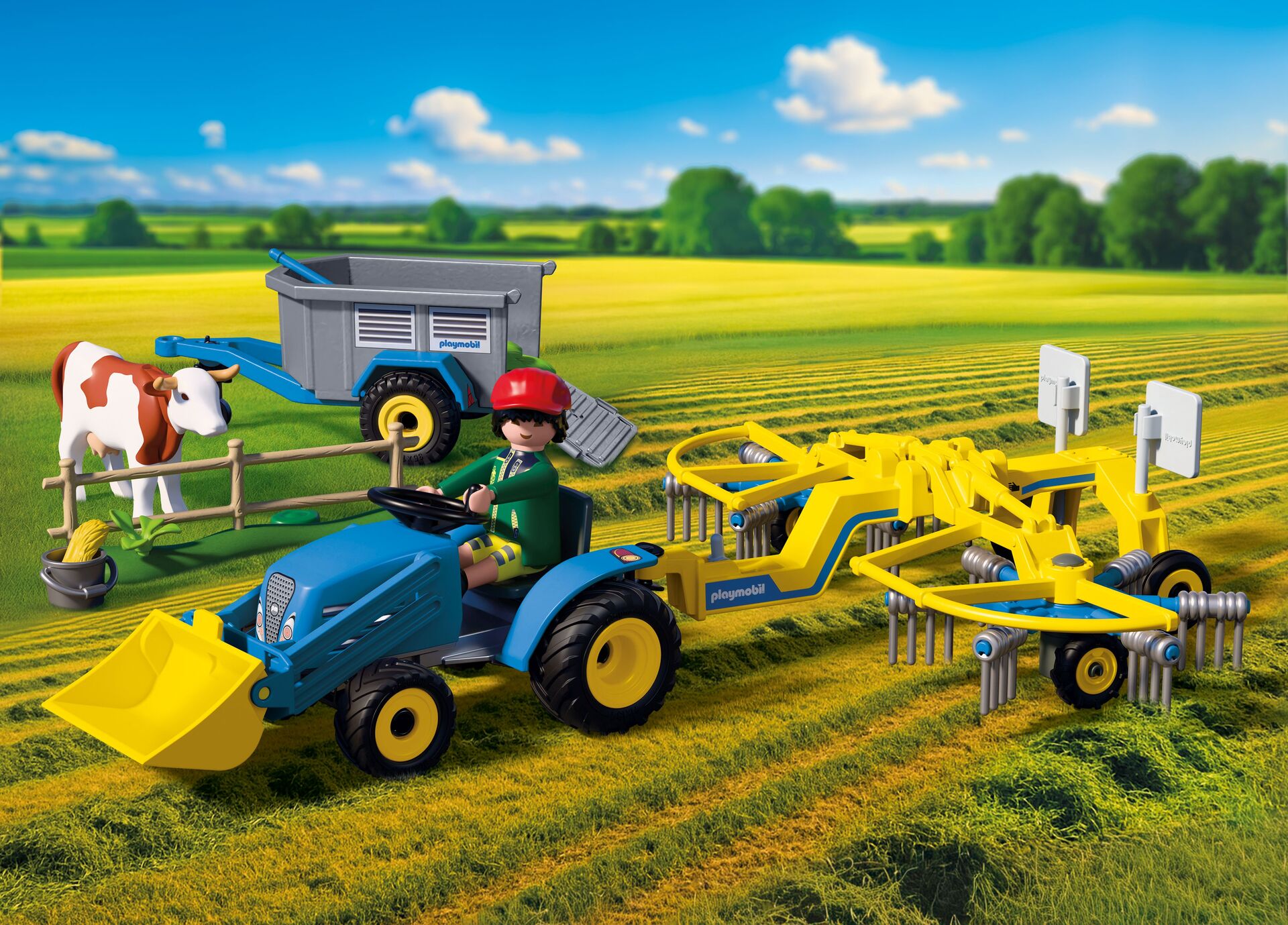 PLAYMOBIL Kleiner Traktor mit Heuschwader 72163 - Bild 2