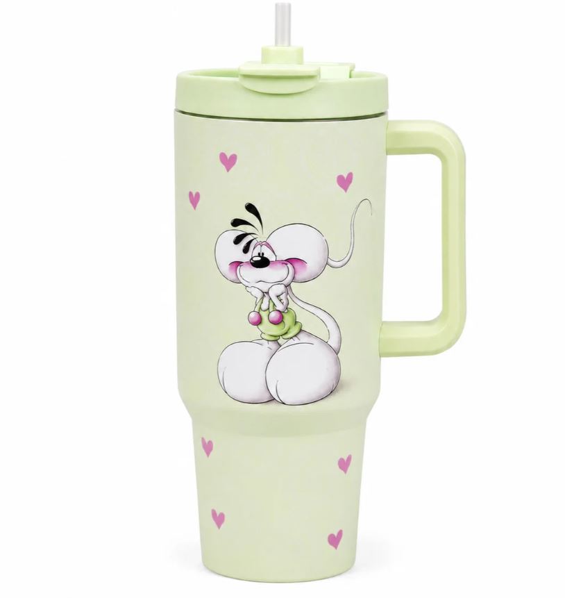 Diddl Thermobecher mit Strohhalm 1100 ml - Bild 1