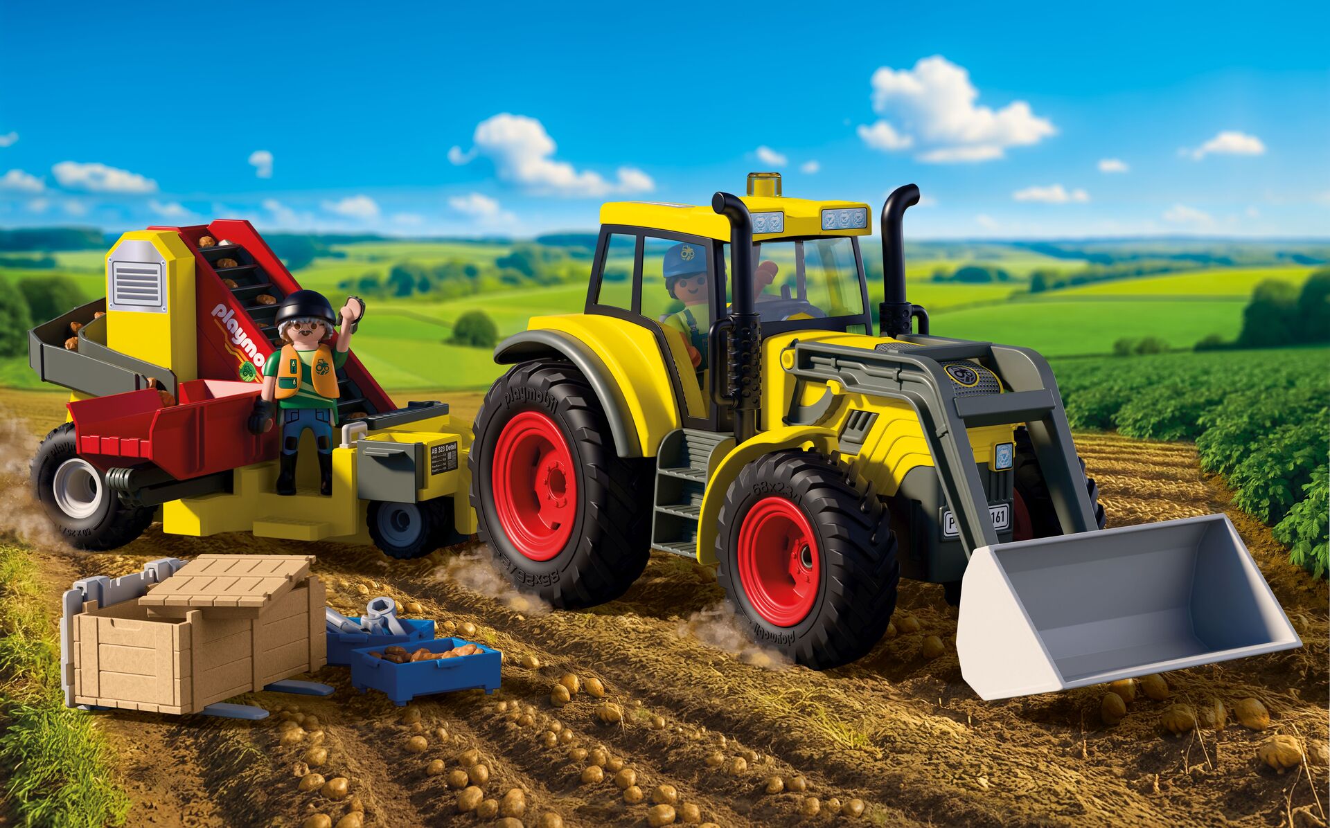 PLAYMOBIL Grosser Traktor mit Kartoffelroder 72161 - Bild 2
