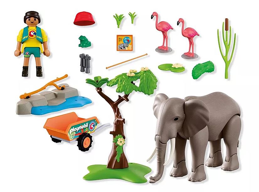 PLAYMOBIL Animals & Friends: Elefant mit Tierpfleger 72068 - Bild 2