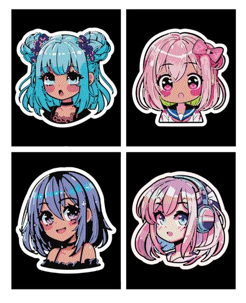 Diamond Painting Neon Anime Mädchen - Bild 2