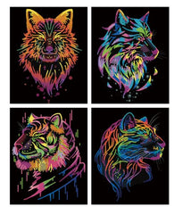 Diamond Painting Neon Raubkatzen