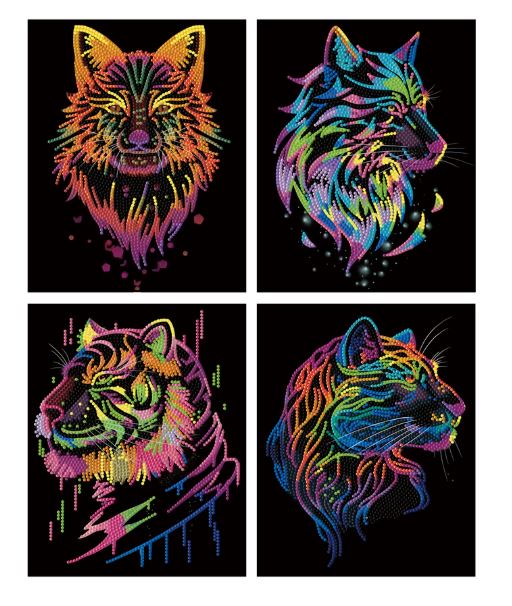 Diamond Painting Neon Raubkatzen - Bild 2