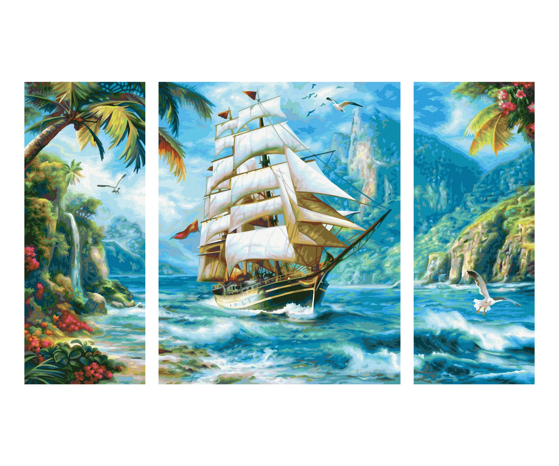 Schipper Segelschiff in der Südsee 50x80cm - Bild 2