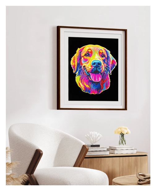 Diamond Painting Neon Golden Retriever - Bild 2