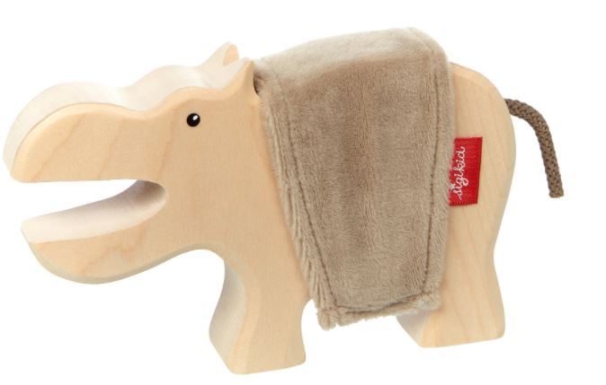 Holztier Nilpferd Cudly Wudly - Bild 1