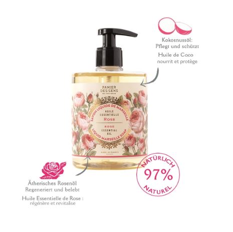 Rose Flüssigseife Handseife 500ml - Bild 2