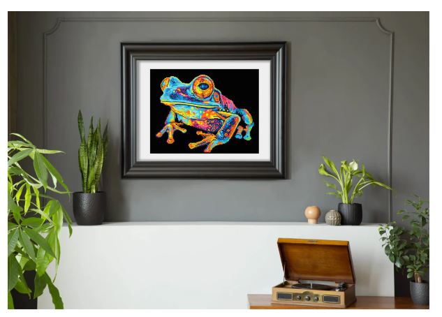 Diamond Painting Neon Baumfrosch - Bild 2